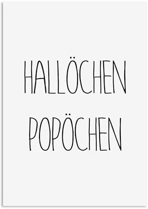 Nastami Poster Badezimmer Spruch Poster Toilette Geschenk Einzug (Hallöchen Popöchen, DIN A3)