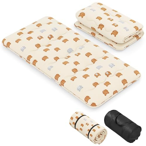 GIANTEX Bodenmatratze 90x200 cm, Futon Matratze Japanisch, Tatami Matte Faltbar & Tragbar, Klappmatratze mit Tragetasche & Abnehmbarer Bezug, Schlafmatte Schlafunterlage für Gästezimmer Schlafzimmer