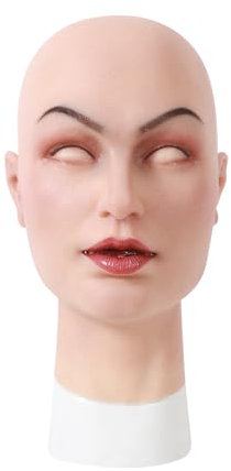 Roanyer Masque en silicone pour tête complète - Masque réaliste et doux pour crossdresser, drag queen, transgenre, Halloween, cosplay (Betty-caucasien)