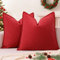 ZWJD Red Kissenbezug 50x50 2er Set Chenille Kissenbezüge Sofakissen Kissenhüllen mit elegantem Design, weiche und luxuriöse dekorative Dekokissen für Couch, Bett und Heimdekoration