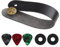 OriGlam PU Leather Guitar Headstock Strap, Guitar Neck Adapter Strap Tie, Headstock Adapter Tie with Button Locks Picks for Acoustic Electric Bass Guitars