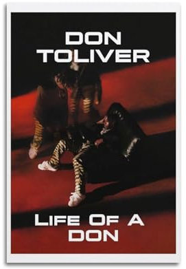 MUHDENG Don Toliver Poster, Raumdekoration, künstlerisches Poster für Schlafzimmer, Wohnzimmer, Wände, ästhetisches Poster, 30 x 45 cm, ungerahmter Stil