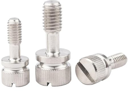 Generisch 2~20 Stück M2 M2,5 M3 M4 M5M6M8 GB839 304 Edelstahl Handschraube mit Schlitz, handfest anziehen, unverlierbare Rändelschraube(40mm,M8-2pcs)