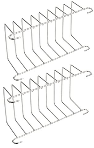 SOLUSTRE 2Piezas Estante Inoxidable Freidora de Aire de Cocción Vapor Accesorio de Cocina Multiusos