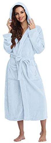 Serviettes Et Sorties de Bain Homme Femme Coton Éponge de Sauna en Flanelle Col V Peignoir de Bain Haute Absorción Douche Couleur Unie de Nuit Doux Serviette Épaisse en Grande Taille Doux et Moelleux