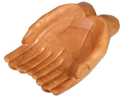 OATIPHO Bol Décoratif Bois Sculpté Main Bol à Clés Pour Table Entrée Assiette à Fruits Bois Pour Cuisine Décoration Intérieure Pour Salon Et Chambre