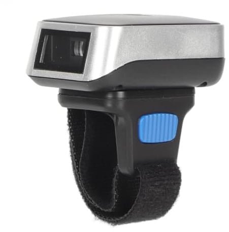 Fockety 1d Drahtloser Tragbarer Ringfinger-Barcodescanner, 270-Grad-Dehung-Ring-Barcode-Scanner, Tragbarer-Finger-Barcodeleser für Buch Buch, Lagerbestand, ählndernern