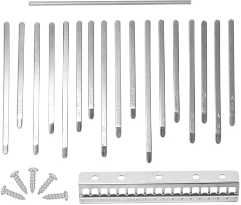 PRETYZOOM Kalimba Daumenklavier Ersatzteile Metall Keys mit Graviertem Notenschlüssel DIY Kalimba Zubehör für Erwachsene Portabel und Resonanzstark