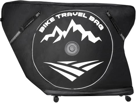 VEVOR Triathlon Bike Travel Bag, Transport Bicycle Storage Carry Bag with TSA Lock & Dual Zipper, Triathlon Bicycle Case Max. Wheelbase 42 in for Travel, Outdoor Use, Train Airplane Subway Transport