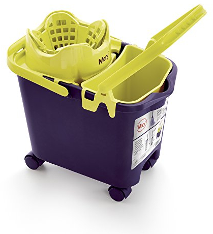 Mery | Cubo para fregona | Cubo automático con ruedas | Cubeta multiuso | Para todo tipo de fregonas | Ecológico | Con sistema muelles | Capacidad 14 litros