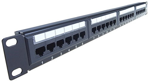 Connekt Gear 24 Port Patch Panel (Cat6) IDC Punch Down 19 inch + Lacing Bar
