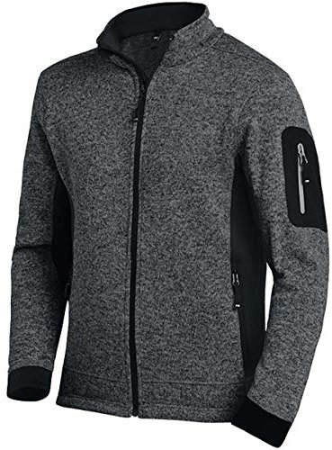 FHB Herren Strick-Fleece-Jacke Christoph Größe 5XL in anthrazit-schwarz, 1 Stück, 79595-1220-5XL