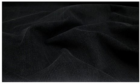 Fabrics-City% SCHWARZ BAUMWOLLE FEINCORD CORD STOFF CORDSTOFF STOFFE, 3578
