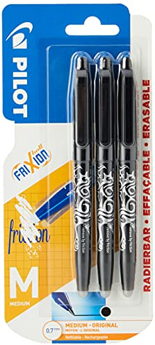 Pilot Frixion Tintenroller radierbar 3 Stück schwarz