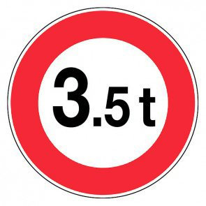 Panneau Interdit aux 3,5 T - Rigide Ø300mm - 4063492