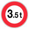 Panneau Interdit aux 3,5 T - Rigide Ø300mm - 4063492