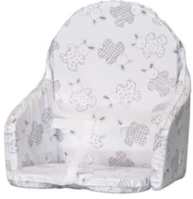 BAMBISOL, Cuscino per seggiolone con cintura, Argento (Lapin pyjama)