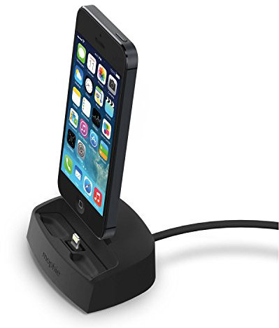 mophie Desktop Dock Lightning Charger for iPhone 6S/6/5S/5/5C - Black