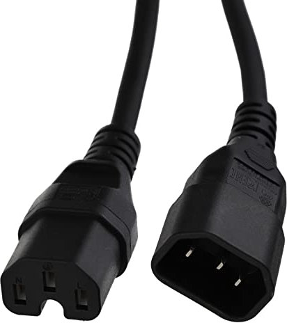 kenable Power Extension Cable IEC Male to Female UPS Lead C14 to C15 1m [1 metres]