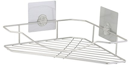 axentia Nizza Étagère de Salle de Bain en Acier Inoxydable Argenté Accessoire de Salle de Bain avec 2 Autocollants de Fixation Charge maximale env. 5 kg