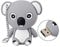 Ulticool - Koala Bär 16 GB - USB Flash Pen Drive - Memory Stick Daten Aufbewahrung - Speicherstick - Grau
