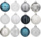 My-goodbuy24 12er Set Luxus Weihnachtskugeln Echtglas Glaskugeln Weihnachten weihnachtsdeko Christbaumkugeln Set F 8 cm