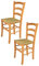 t m c s Tommychairs - Set 2 sillas Venice para Cocina y Comedor, Estructura en Madera de Haya Color Miel y Asiento en Paja