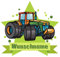 Samunshi® Traktor Aufkleber mit Namen Autoaufkleber Namensaufkleber Kinder - 10x8,8cm mehrfarbig