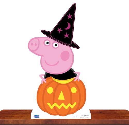 Official Star Cutouts Peppa Pig Party Pumpkin and Magical Hat (Halloween) Cardboard Cutout 94cm Tall