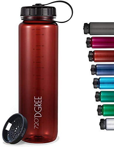 720°DGREE Trinkflasche “simplBottle“ - 1l - Deine Auslaufsichere Wasserflasche - Die Sportflasche für Sport, Gym, Fitness, Fahrrad, Kinder, Schule & Büro - BPA-Frei