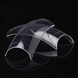 TNBL Clear Nail Tips Refill Pack of 50 (Size 1) for Artificial Nail Extensions, Manicure & Pedicure