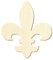 Holz Fleur-de-Lis (Wappen Lilie) - Deko Basteln 5-50cm, Größe:9cm, Pack mit:10 Stück