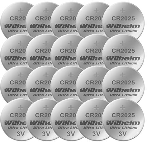 20 x Knopfzelle CR2025 Wilhelm Batterie Lithium 3V CR 2025 Industrieware…