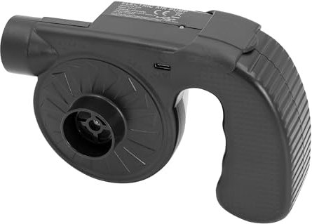 Milestone Camping 83169 Rechargeable Electric Air Pump/Ergonomic Design with Handle / 3 Nozzle Sizes/Portable Lightweight Design/For Inflatables, Camping, Festivals & More