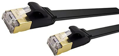 AJPARTS UK New 7.5M Ethernet Cable Cat.7 Flat Lan Cable 10G For Wifi Extender, Modem Router, Internet Booster, Network Switch, RJ45 Plug Adapter, Ethernet Splitter, PS3-PS4 Pro, Laptop, Computer