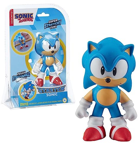 STRETCH Mini-Sonic Line Puppe, klein, Blauer Igel, Klassische Videospiele, biegt, verdreht und kehrt in Seine ursprüngliche Form zurück, berühmt (TR001000)