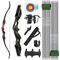 ZSHJGJR Bogenschießen Recurvebogen Set 56 58 60 Zoll 30-60lbs Take Down Recurve Bogen und Pfeil Set Jagd Bogen Für Erwachsene Anfänger mit Bogenschießen Zubehör (60-50lbs, Purple Camo-Set 2)