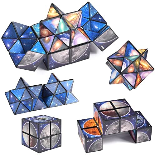 FGen 2 in 1 Sternenklarer Himmel Zauberwürfel Infinity, Zauberwürfel Sternenklarer Himmel, Stressabbau Spielzeug, für Kinder und Erwachsene