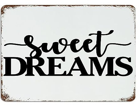 Sweet Dream Metallschilder für den Außenbereich, 25,4 x 35,6 cm, personalisierbar, Büro, Pubs, Club, Restaurants, Wanddekoration, Blechschilder für Garage, Geschäfte