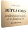 Plaque de boîte aux lettres laiton en aluminium avec adhésif - 'Parcel Box, veuillez déposer les livraisons ici' - Élégante et fonctionnelle