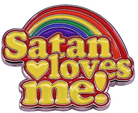 Ankexin-Brosche für Damen, Regenbogen-Satan, Emaille, Satan, Loves-Me, Brosche, Abzeichen, einzigartiges Geschenk, kreative Anstecknadel für Hut, Leinwand, Tasche, Ornament, Size reference picture,