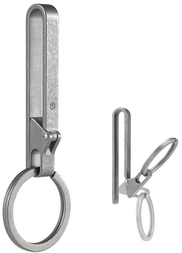 KeyUnity KM23 Titan EDC Gürtel Schlüsselanhänger, Schnellspanner Schlüsselring Clip mit Anti-Mis-Öffnung Verriegelung Design für Duty Belt, Tasche, Tasche, Geldbeutel & Rucksack (Schwarz)