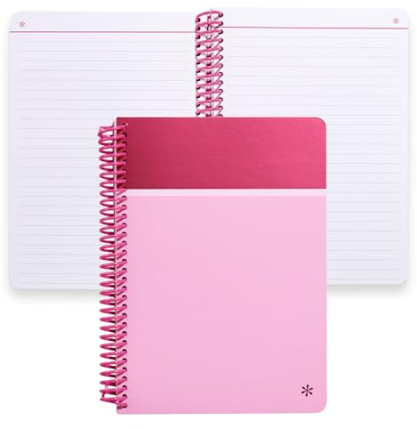 Erin Condren Sunset Monochrome Compact Classic A5 liniertes Spiralnotizbuch, College-linierte Linien und Checkliste für Listengestaltung, 120 Seiten, 36,3 kg, Mohawk Premium-Papier