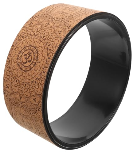 Toddmomy Yoga-Rad Aus Pu-Kork Yoga-Rad Zum Training Workout-Pose-Rad Rückenstreckrolle Yoga-requisitenrad Yoga-Stretching-Rad Übungsrad Fitness Holz Rückenschmerzen Hölzern