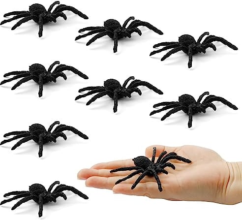 Halloween Spinne Halloween Deko Innen Spider Plastik Gruselige Spinne | Spinnen Als Deko Für Halloween 9,5*6Cm 8 Stück Halloween Deko Innen Party Deko Outdoor