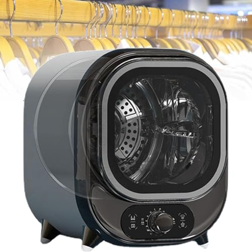 URJWAN Asciugatrice Ventilata, Mini Centrifuga Compatta A Condensatore Portatile Piccola, Perfetta per L'Uso su Bancone O A Parete, capacità di Carico di 0,8 kg,A-110V