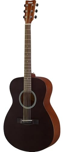 YAMAHA FS400 Acoustic Guitar – Compact Concert Body, Scale 25, Narrower String Spacing, Ultra-Thin Polyurethane Finish, Modern Matte Design – Smoky Black