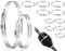 Lhbwhiz 10 Stück Schlauchschellen Set,Einstellbare Achsmanschetten Schellen,Universal Edelstahl Rohrschelle,Verstellbare Klemmschelle Ohrschelle,für Haus Gas Rohr(2 Größen,20-50mm/50-120mm)