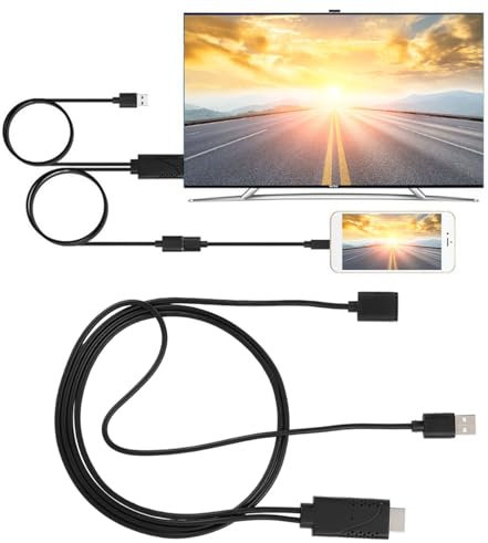 SUPYINI 2 en 1 1 1080P USB hembra a HDMI macho HDTV adaptador cable