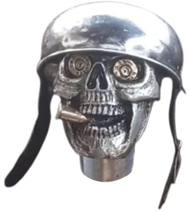 WJnflQN Schaltknauf Totenkopf, Universal, Auto, Totenkopf, Schalthebel, Schalthebel, Skelett, Soldatengriff, handgefertigter Schaltknauf, Totenkopf-Schaltknauf, passend für die meisten manuellen